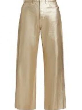 Veronica Beard Metallic Gold Straight Leg Jeans. Size 30